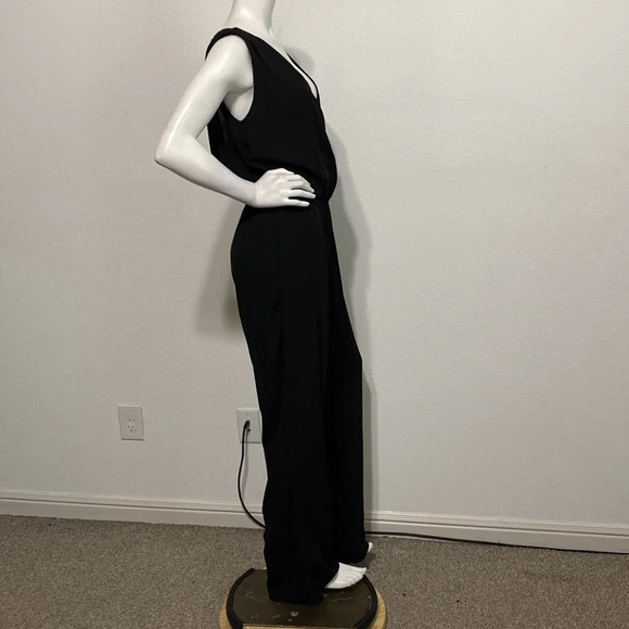 Harper Black V-Neck Elastic Waist Sleeveless Pull On Jumpsuit Size M - Picture 5 of 7